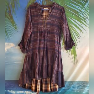 Plaid Long Sleeve Dress